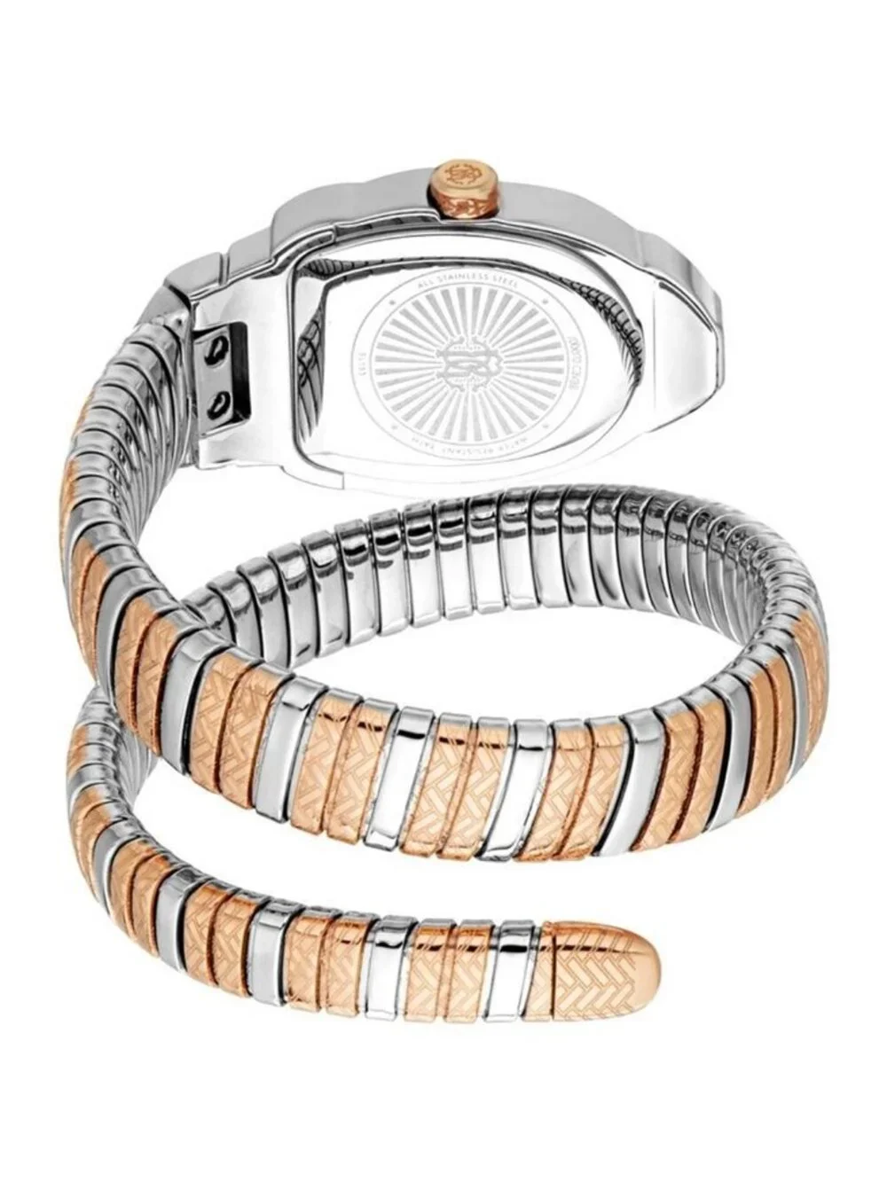 NWT Roberto Cavalli Aurora Silver-tone Dial Ladies Watch